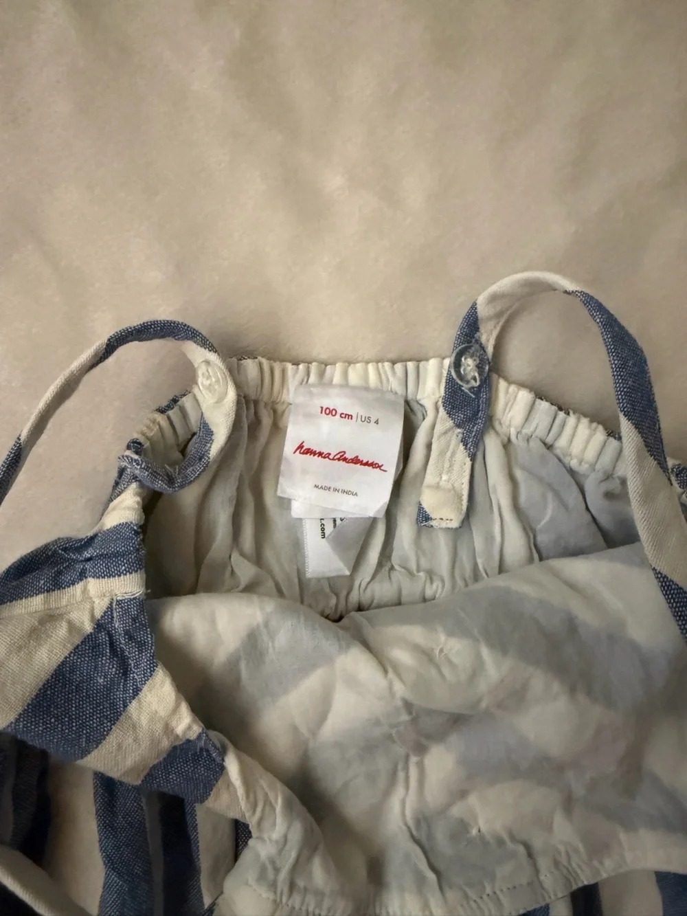 Hanna Andersson Blue and White Striped Sundress